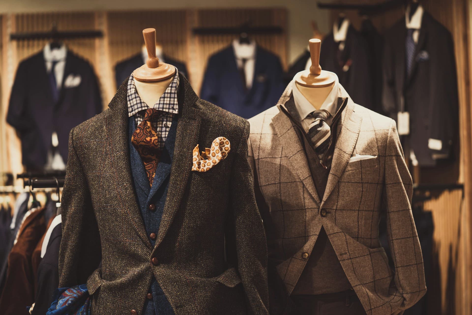 Bespoke tweed wedding suit for a modern groom