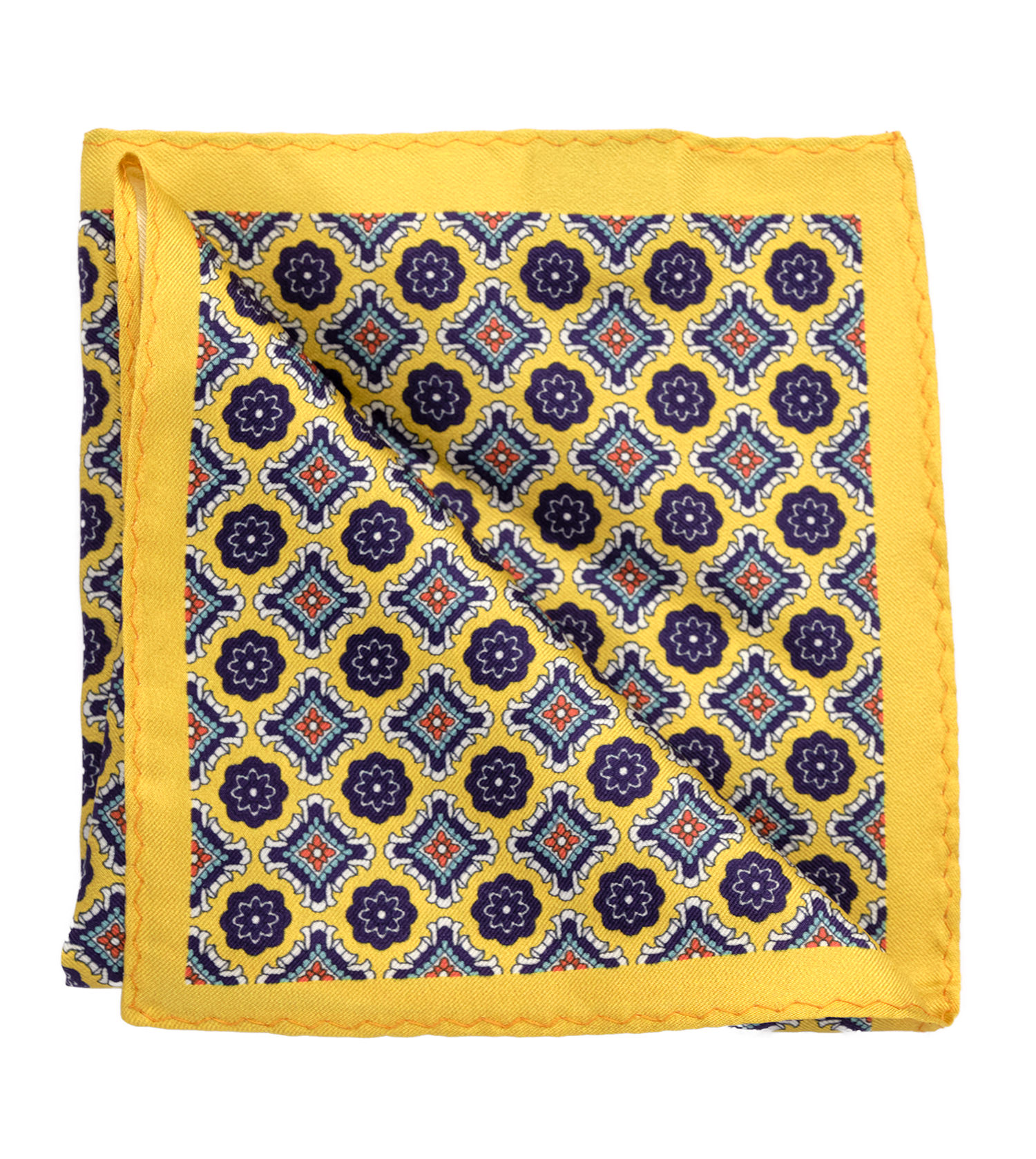 Yellow Multi Colored Pocket Square - Manning Company